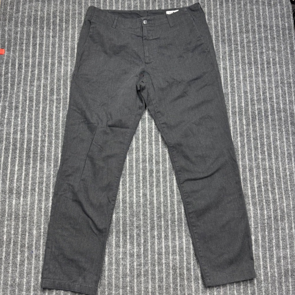 NN07 Mens Steven 1206 Chino Pants 34/32 Charcoal Grey Stretch Cotton Trousers